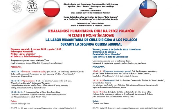 Sympozjum naukowe: „Działalność humanitarna Chile na rzecz Polaków…”