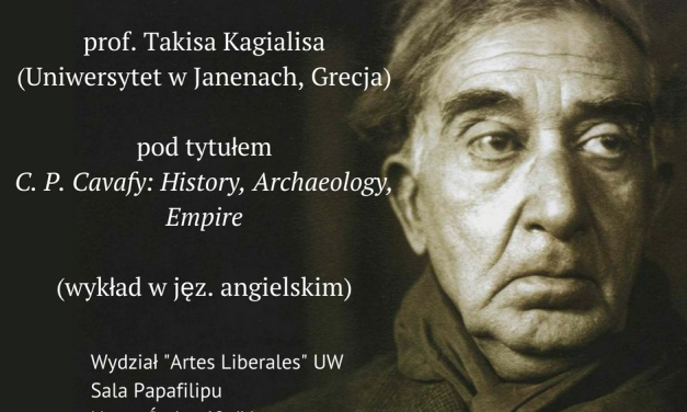 24 maja. Wykład prof. Takisa Kagialisa: „C.P. Cavafy: History, Archaeology, Empire”