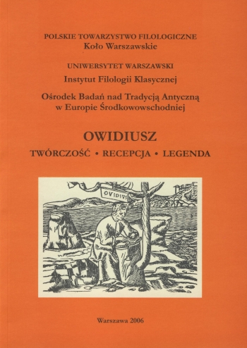 Book Cover: Owidiusz. Twórczość. Recepcja. Legenda
