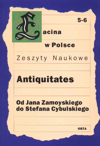 Book Cover: Antiquitates. Od Jana Zamoyskiego do Stefana Cybulskiego