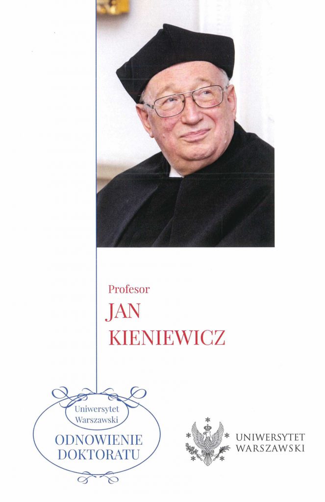 Book Cover: Uroczystość odnowienia doktoratu Uniwersytetu Warszawskiego prof. Jana Kieniewicza