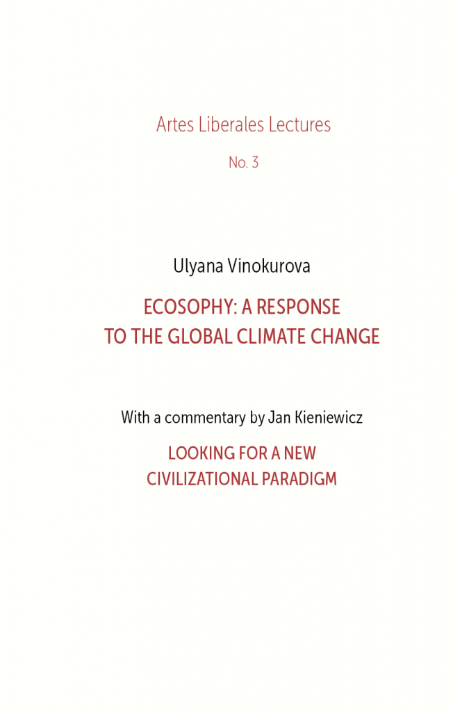 Book Cover: Ecosophy: a response to the global climate change