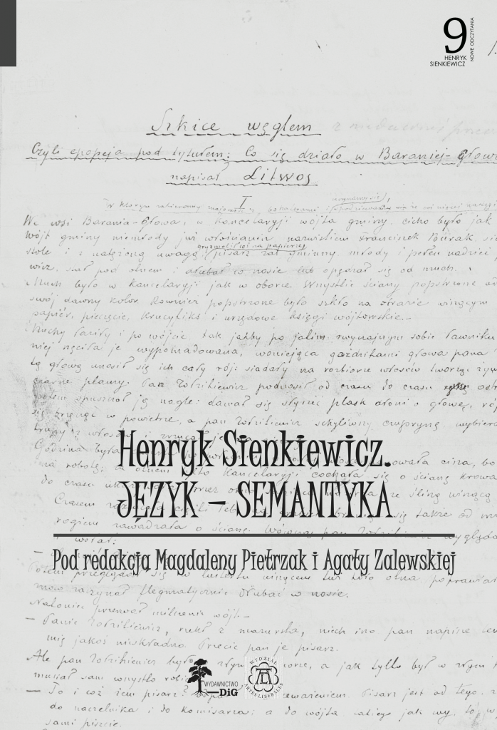 Book Cover: Henryk Sienkiewicz. Język – semantyka