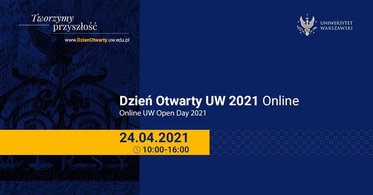 24 kwietnia: Dzień Otwarty UW 2021 Online