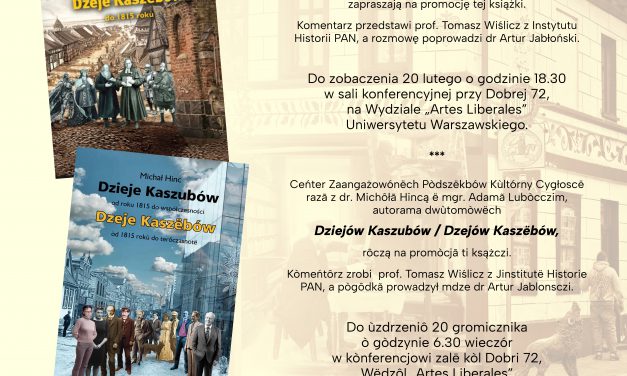 Promocja książki: „Dzieje Kaszubów / Dzeje Kaszëbów”