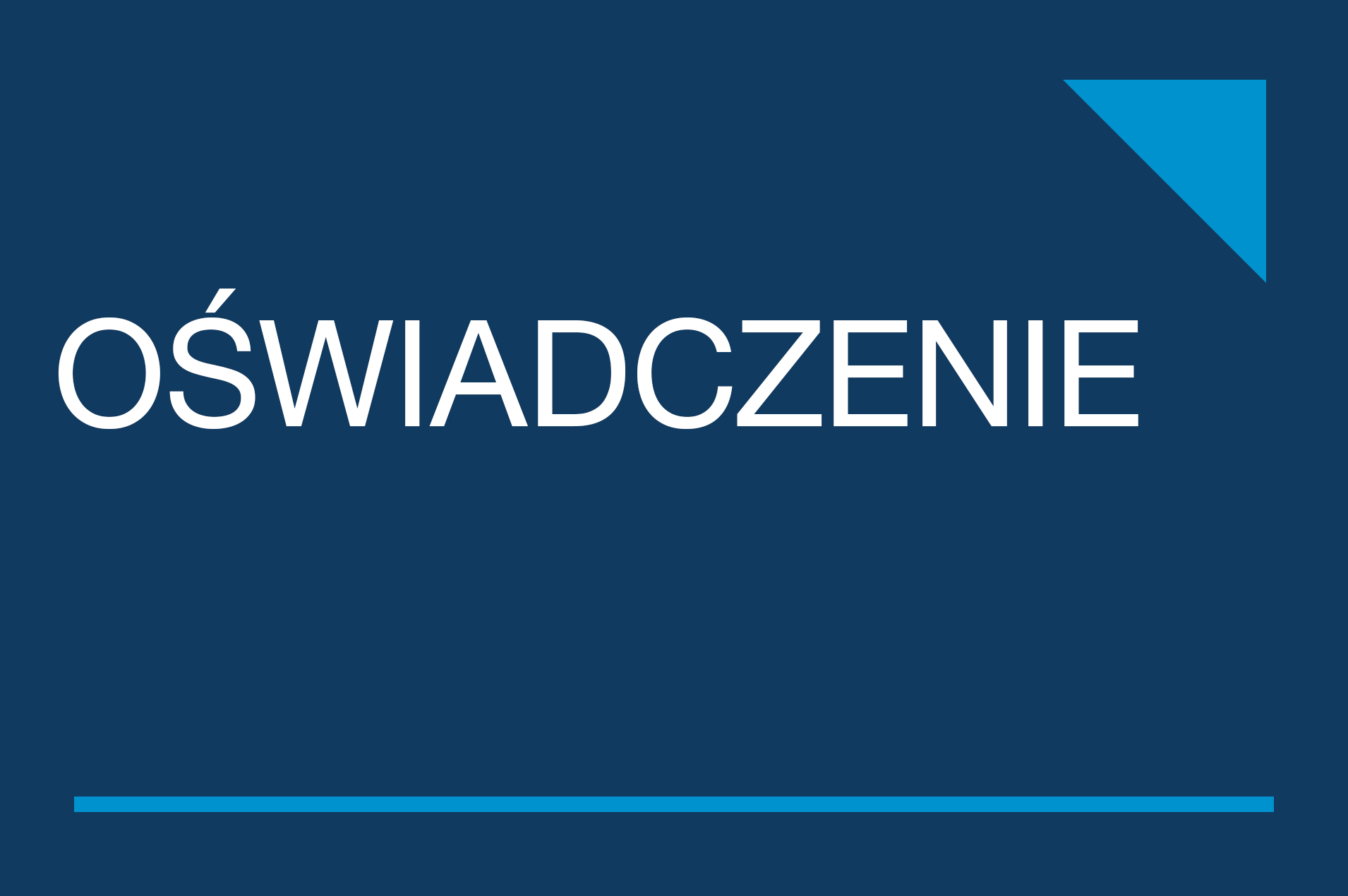 Oświadczenie